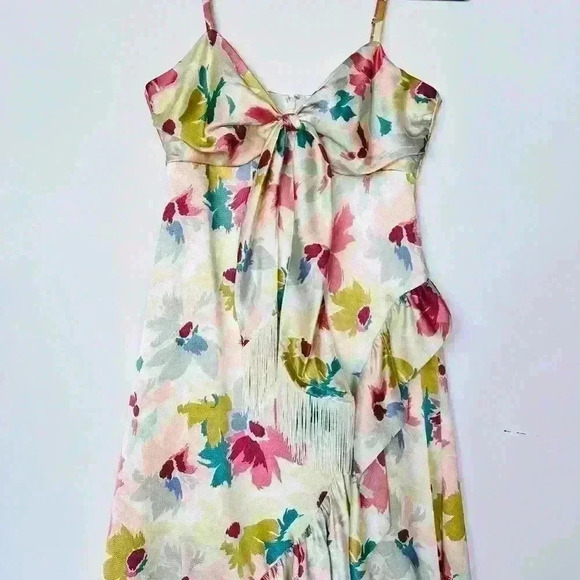 NEW! Likely Calista Tie-Front Satin Midi-Dress - Picture 5 of 13